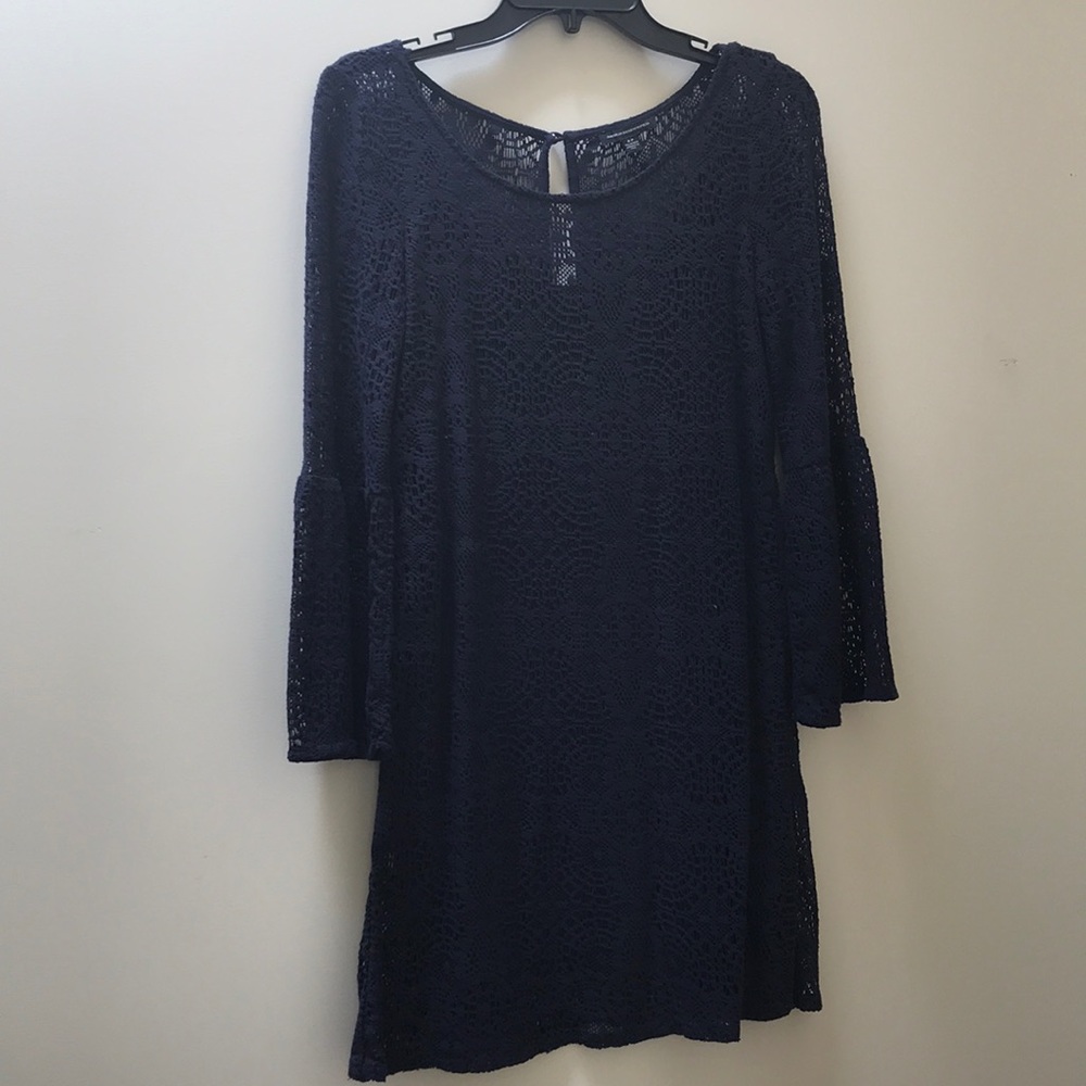 Navy blue mid length dress